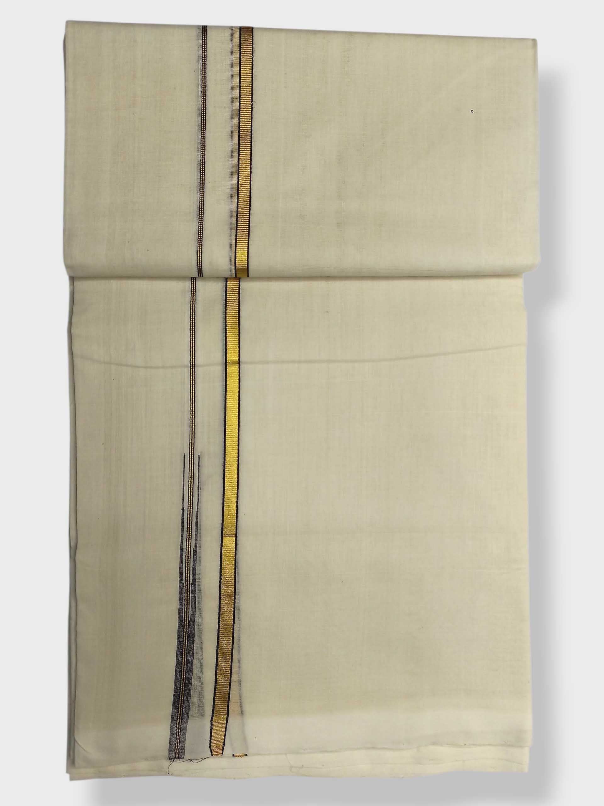 Premium Wedding Handloom Balaramapuram Unaakupaavu Kasavu Mundu for Men