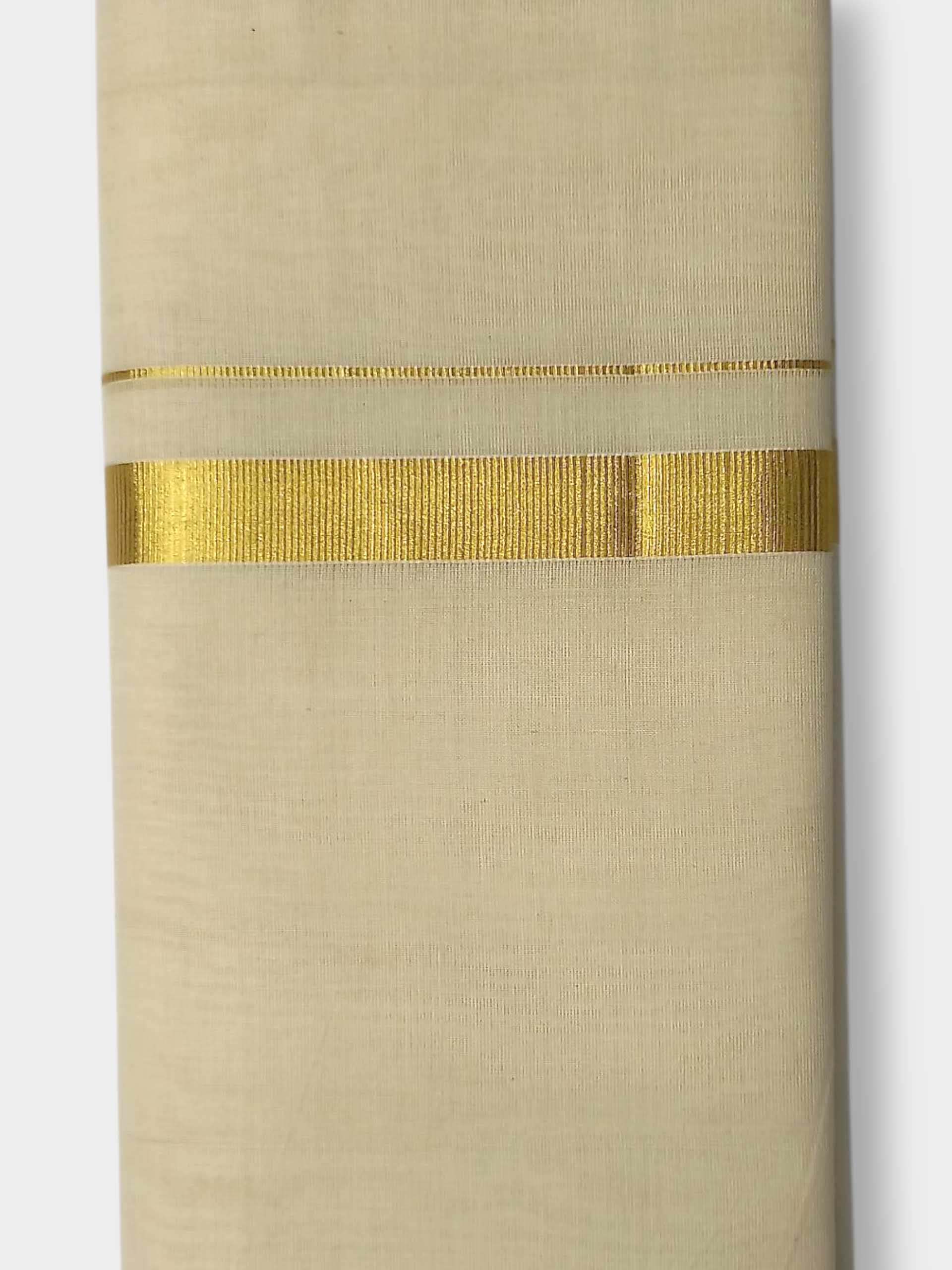 Premium Wedding Handloom Balaramapuram Unaakupaavu Kasavu Mundu for Men