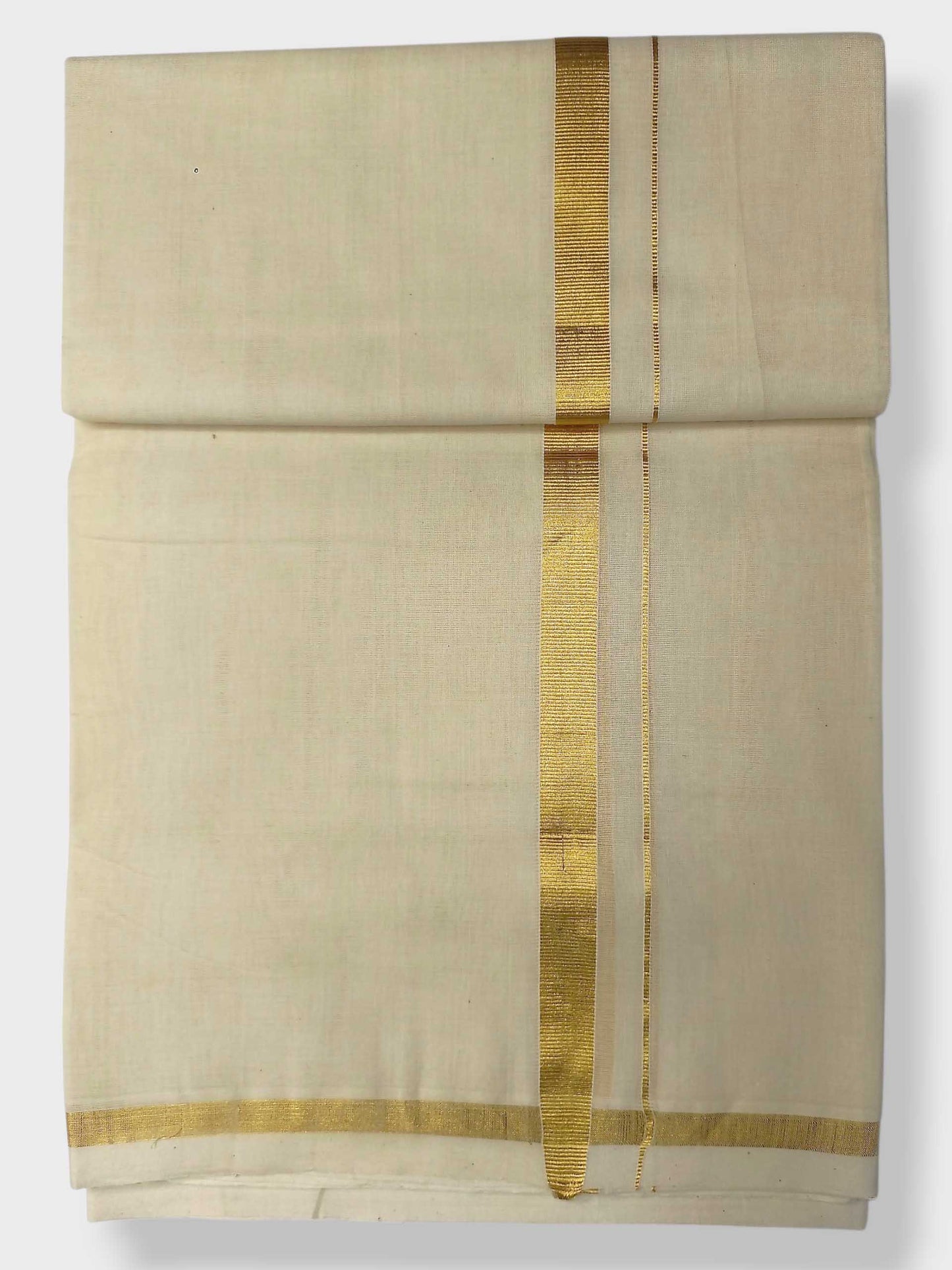 Premium Wedding Handloom Balaramapuram Unaakupaavu Kasavu Mundu for Men