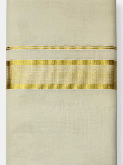 Keraloom Kasavu Balaramapuram Unakkupaavu Handloom Mundu(120*120) with Kasavu Design Border