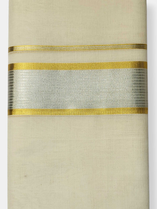 Keraloom Kasavu Balaramapuram Unakkupaavu Handloom Mundu(120*120) with Kasavu Design Border