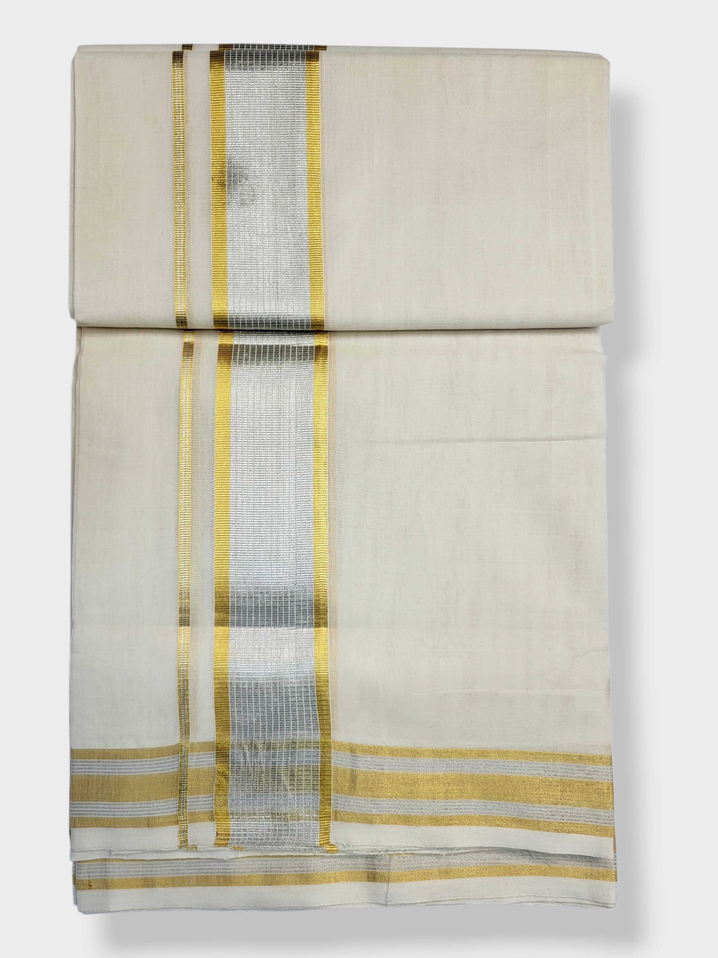 Keraloom Kasavu Balaramapuram Unakkupaavu Handloom Mundu(120*120) with Kasavu Design Border