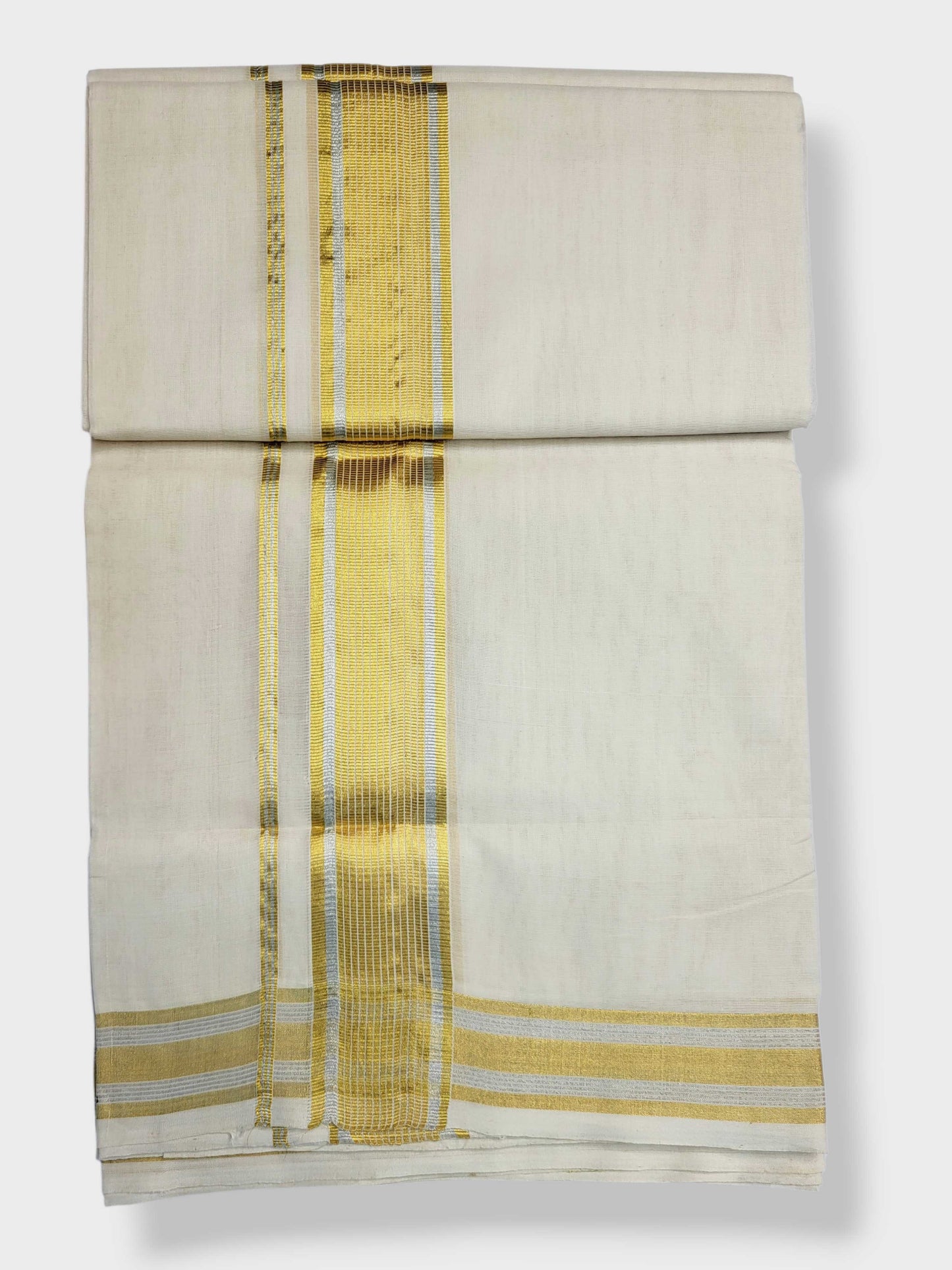 Keraloom Kasavu Balaramapuram Unakkupaavu Handloom Mundu(120*120) with Kasavu Design Border