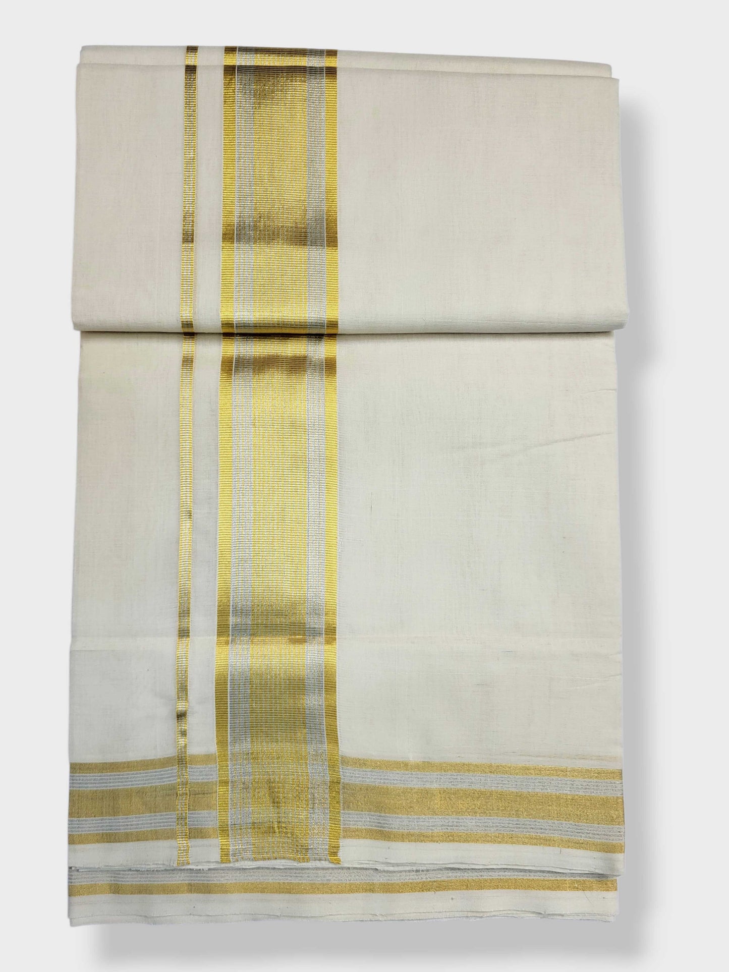 Keraloom Kasavu Balaramapuram Unakkupaavu Handloom Mundu(120*120) with Kasavu Design Border