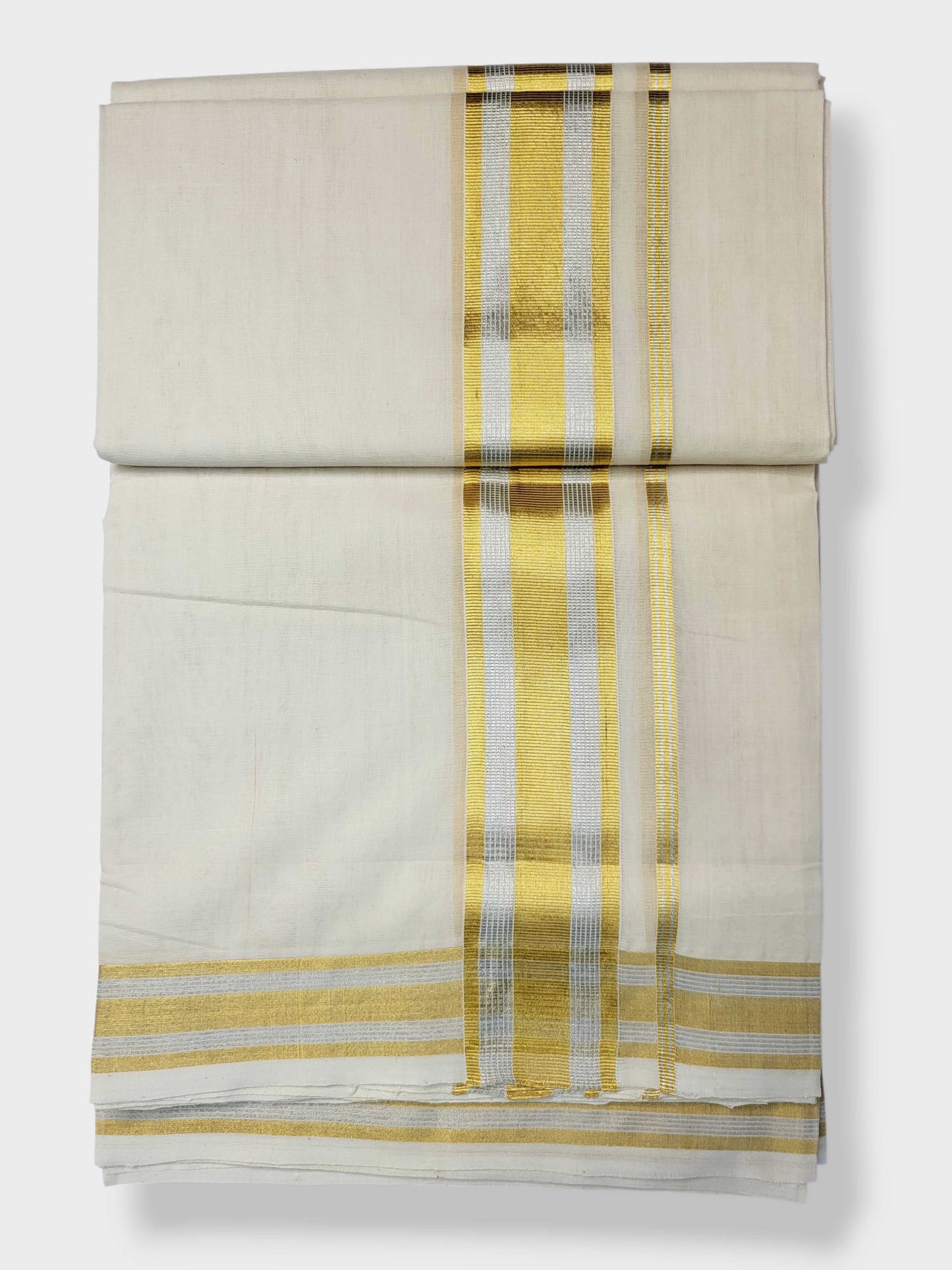 Keraloom Kasavu Balaramapuram Unakkupaavu Handloom Mundu(120*120) with Kasavu Design Border