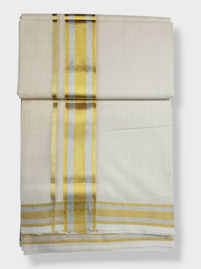 Keraloom Kasavu Balaramapuram Unakkupaavu Handloom Mundu(120*120) with Kasavu Design Border