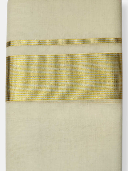 Keraloom Kasavu Balaramapuram Unakkupaavu Handloom Mundu(120*120) with Kasavu Design Border