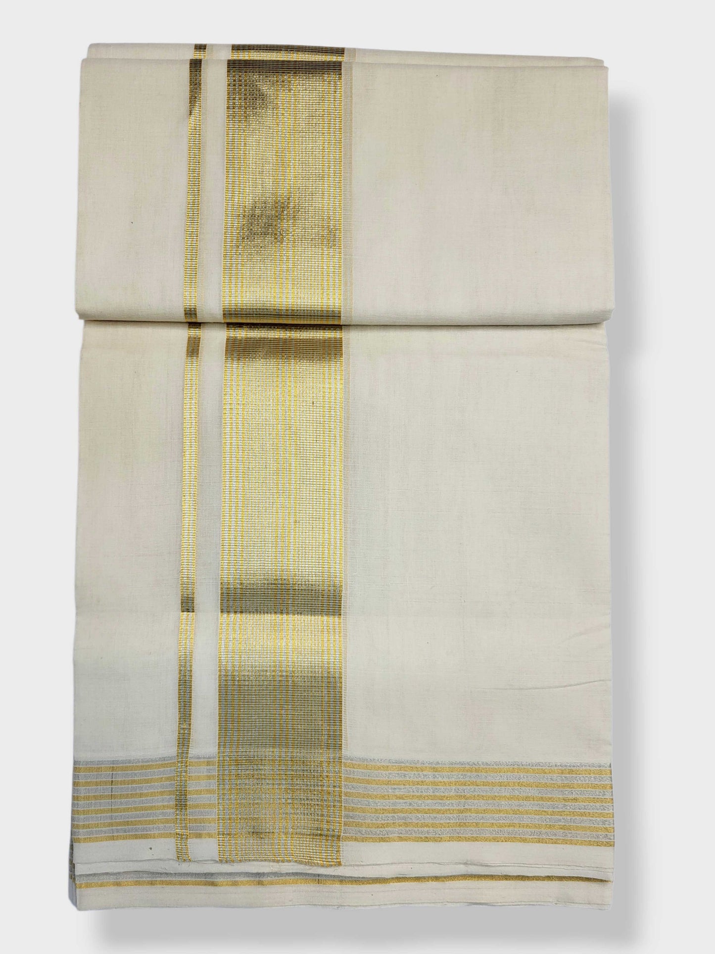 Keraloom Kasavu Balaramapuram Unakkupaavu Handloom Mundu(120*120) with Kasavu Design Border