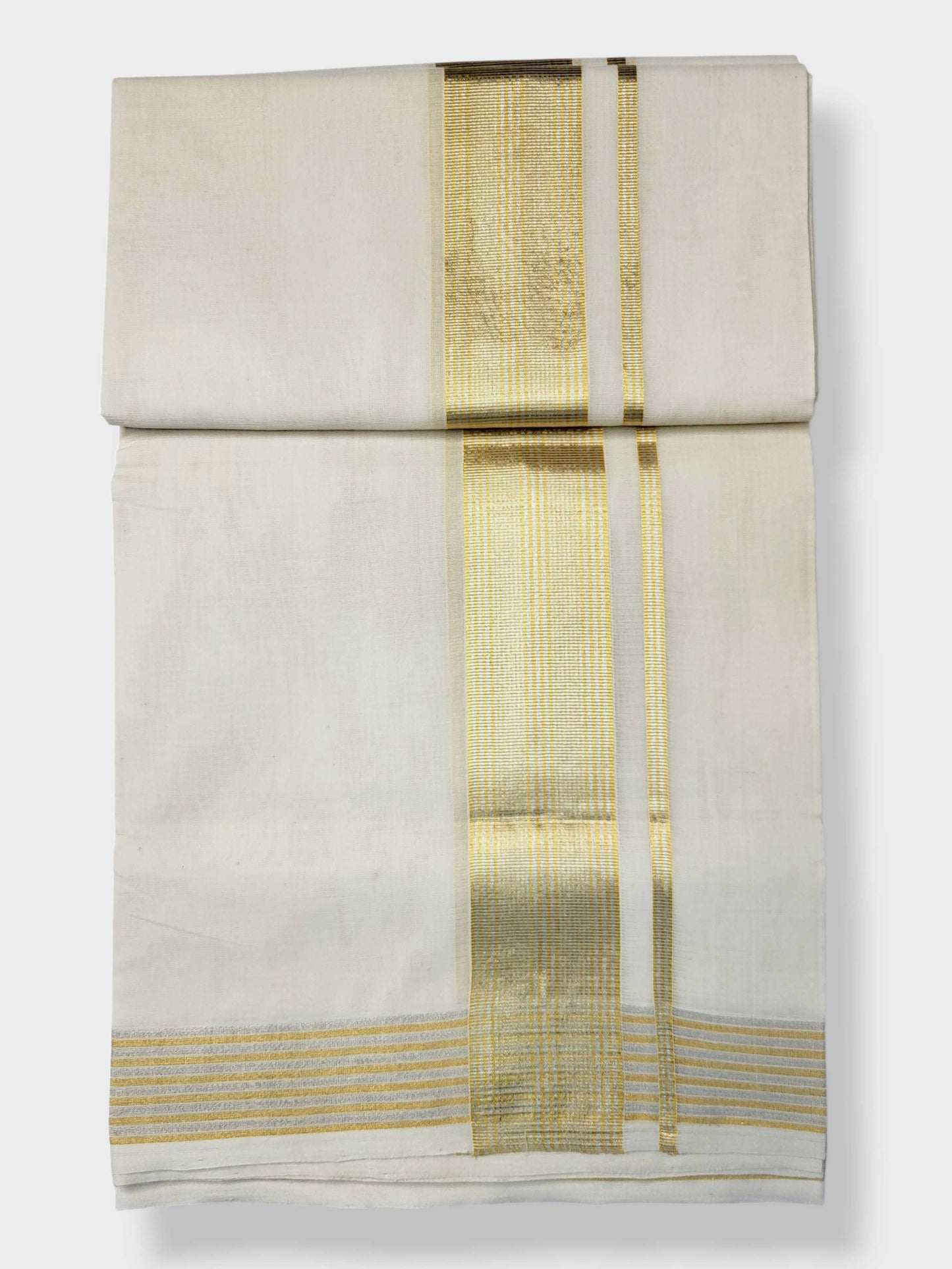 Keraloom Kasavu Balaramapuram Unakkupaavu Handloom Mundu(120*120) with Kasavu Design Border
