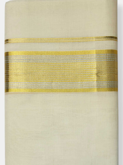 Keraloom Kasavu Balaramapuram Unakkupaavu Handloom Mundu(120*120) with Kasavu Design Border