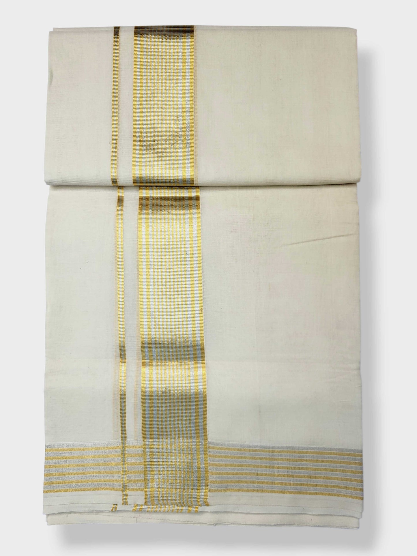 Keraloom Kasavu Balaramapuram Unakkupaavu Handloom Mundu(120*120) with Kasavu Design Border