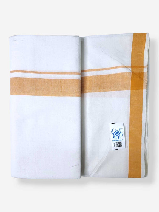 Kerala Pure White Single Dhoti/Mundu Premium Cotton Handloom