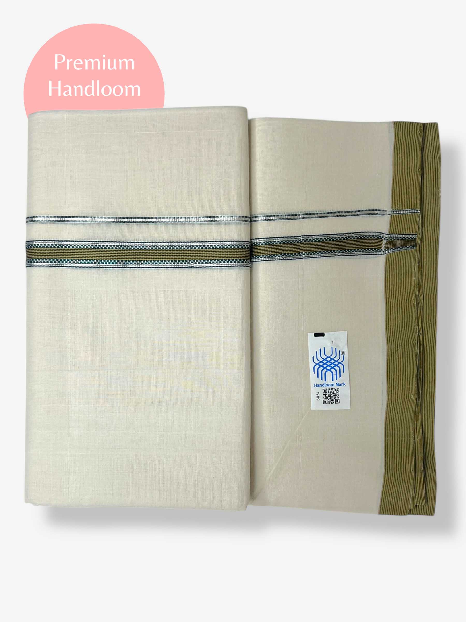 Kerala Premium Balaramapuram Handloom Dhoti/Mundu for Men