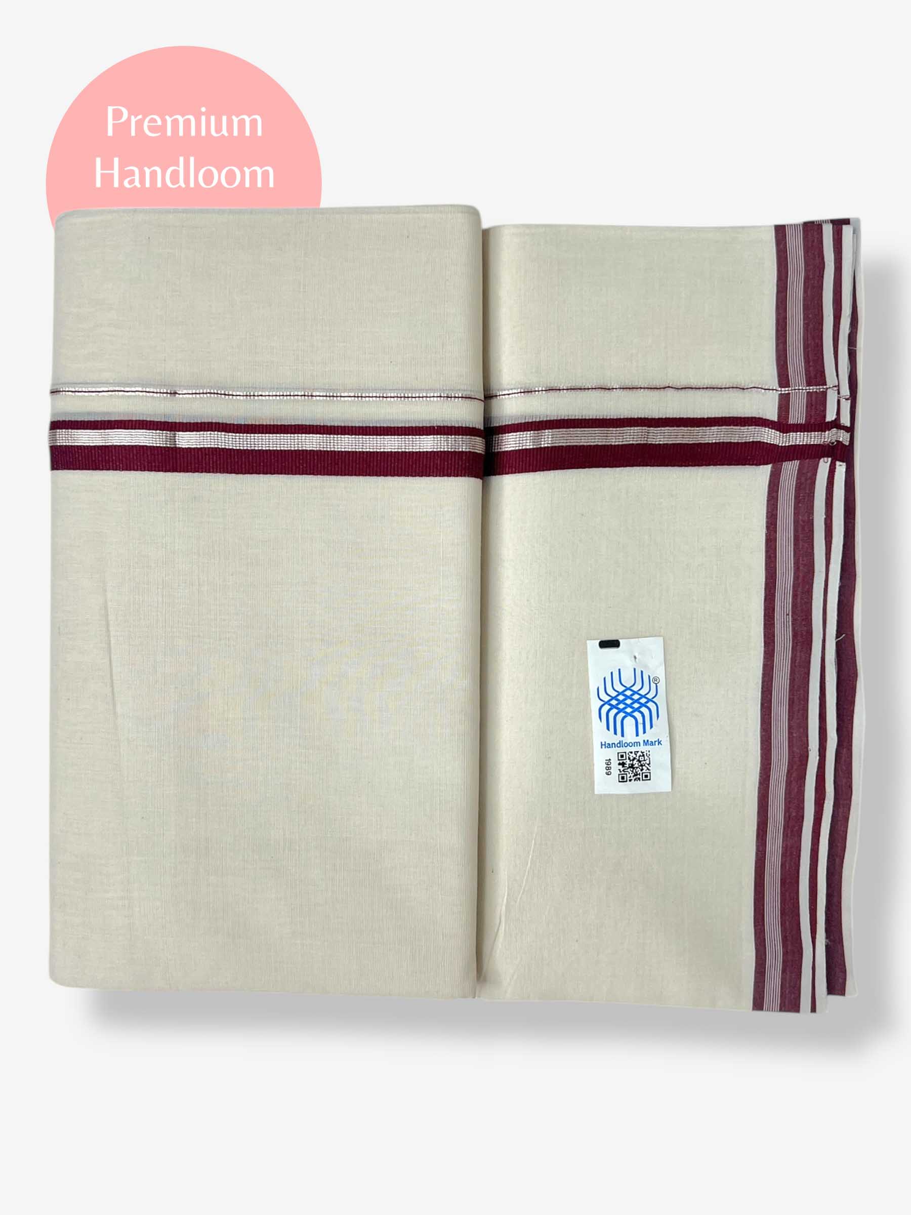 Kerala Premium Balaramapuram Handloom Dhoti/Mundu for Men