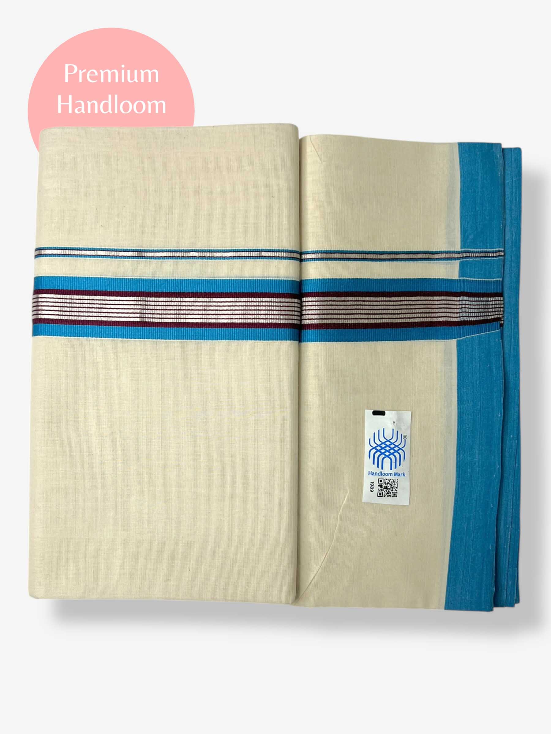 Kerala Premium Balaramapuram Handloom Dhoti/Mundu for Men