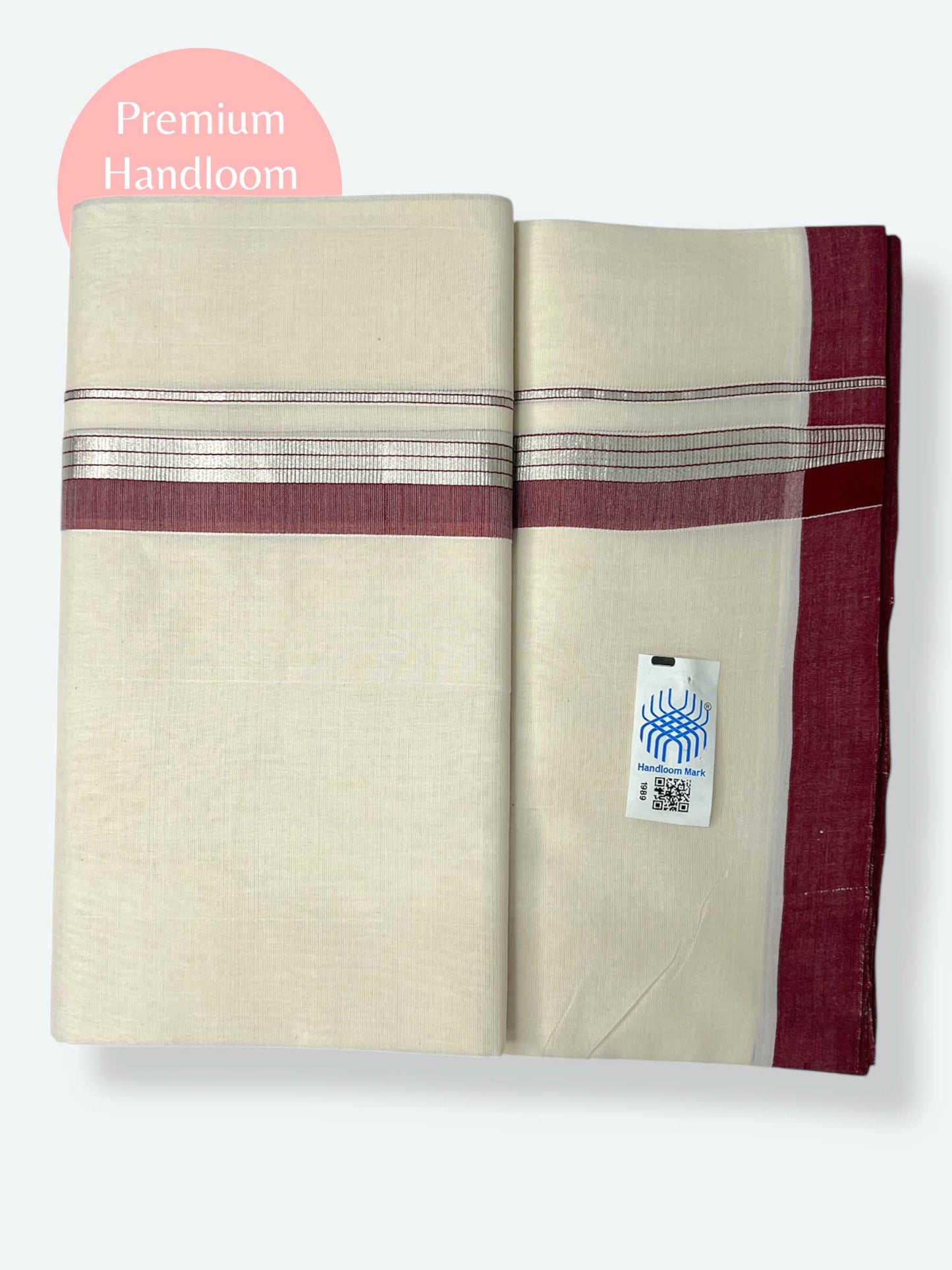 Kerala Premium Balaramapuram Handloom Dhoti/Mundu for Men