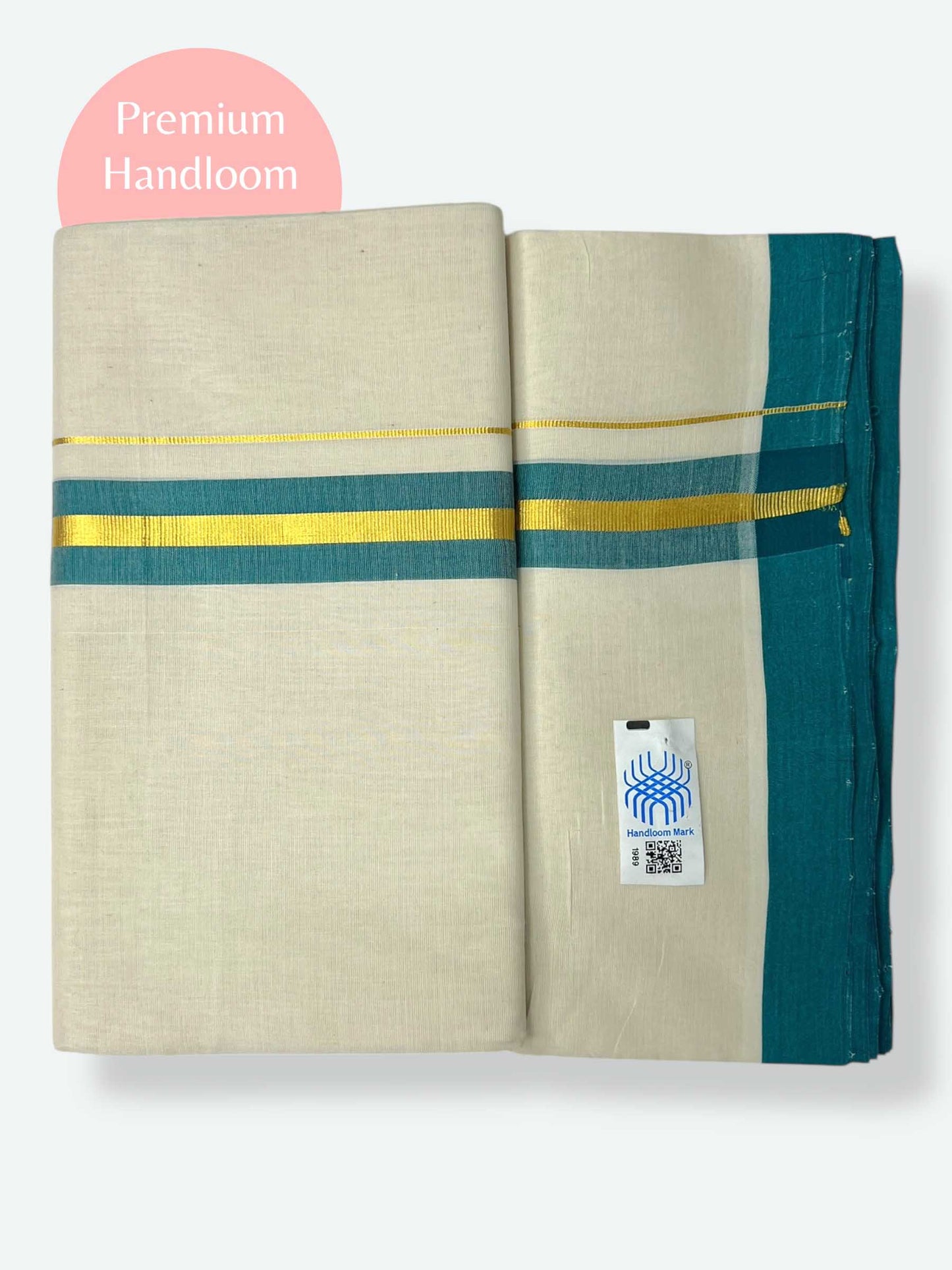 Kerala Premium Balaramapuram Handloom Dhoti/Mundu for Men