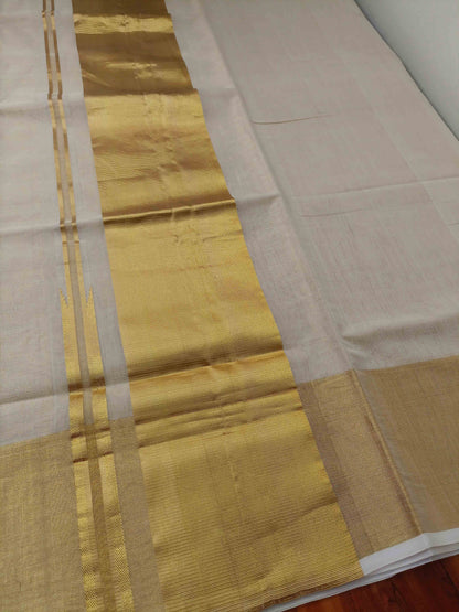 Kuthampully Handloom Kasavu Saree
