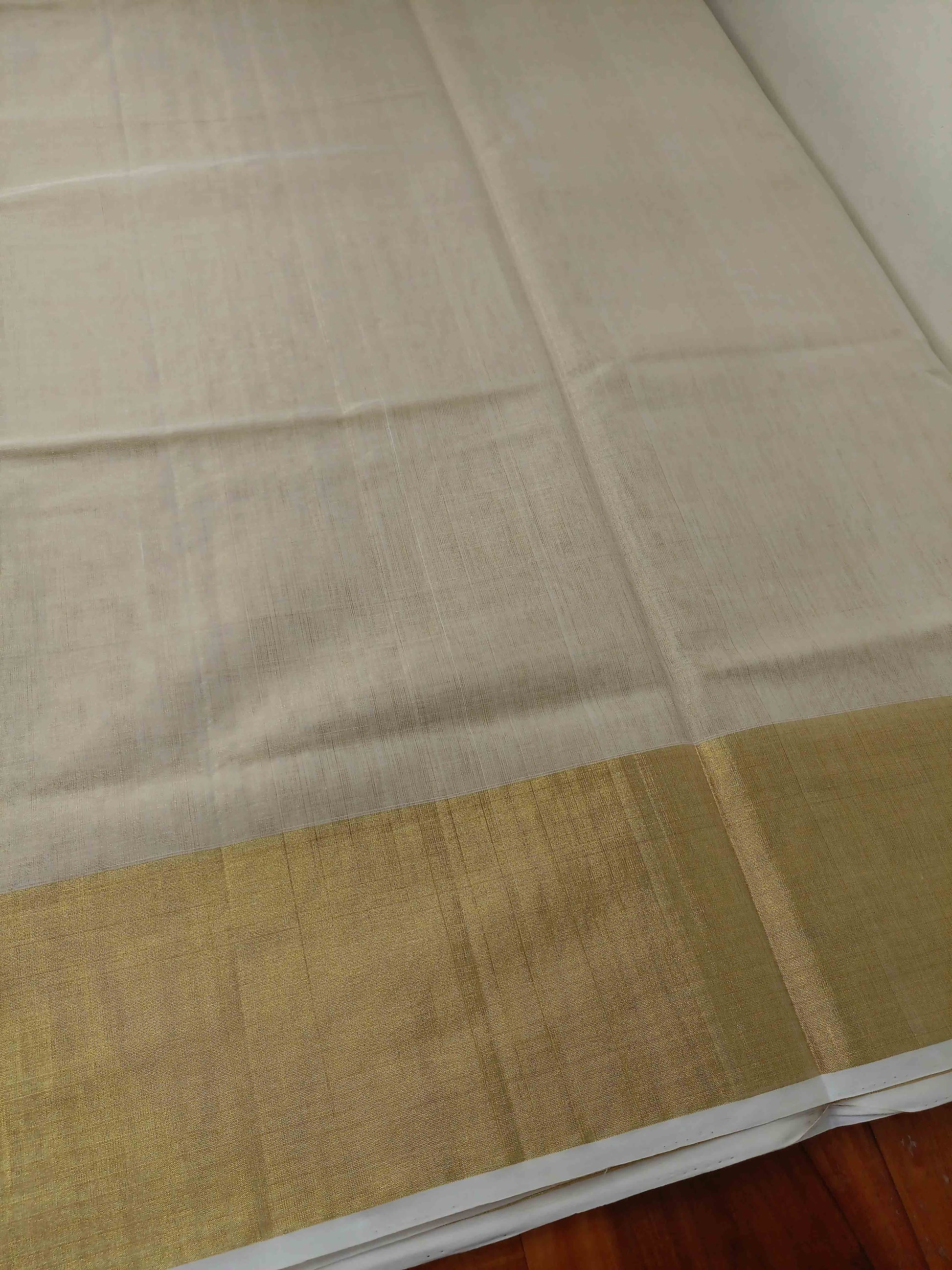 Kuthampully Handloom Kasavu Saree