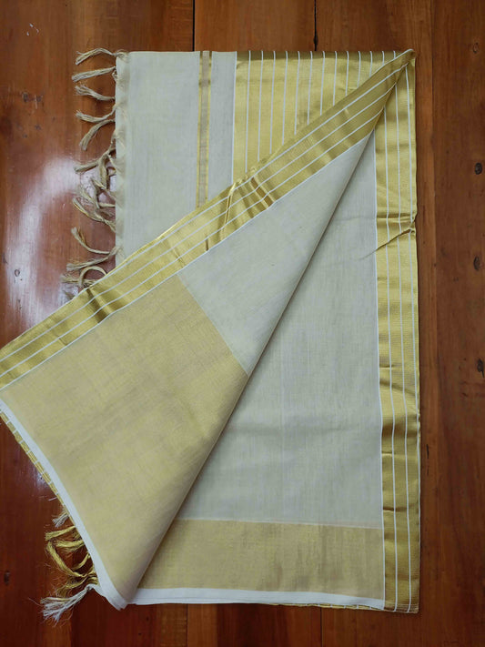 Kuthampully Handloom Kasavu Saree