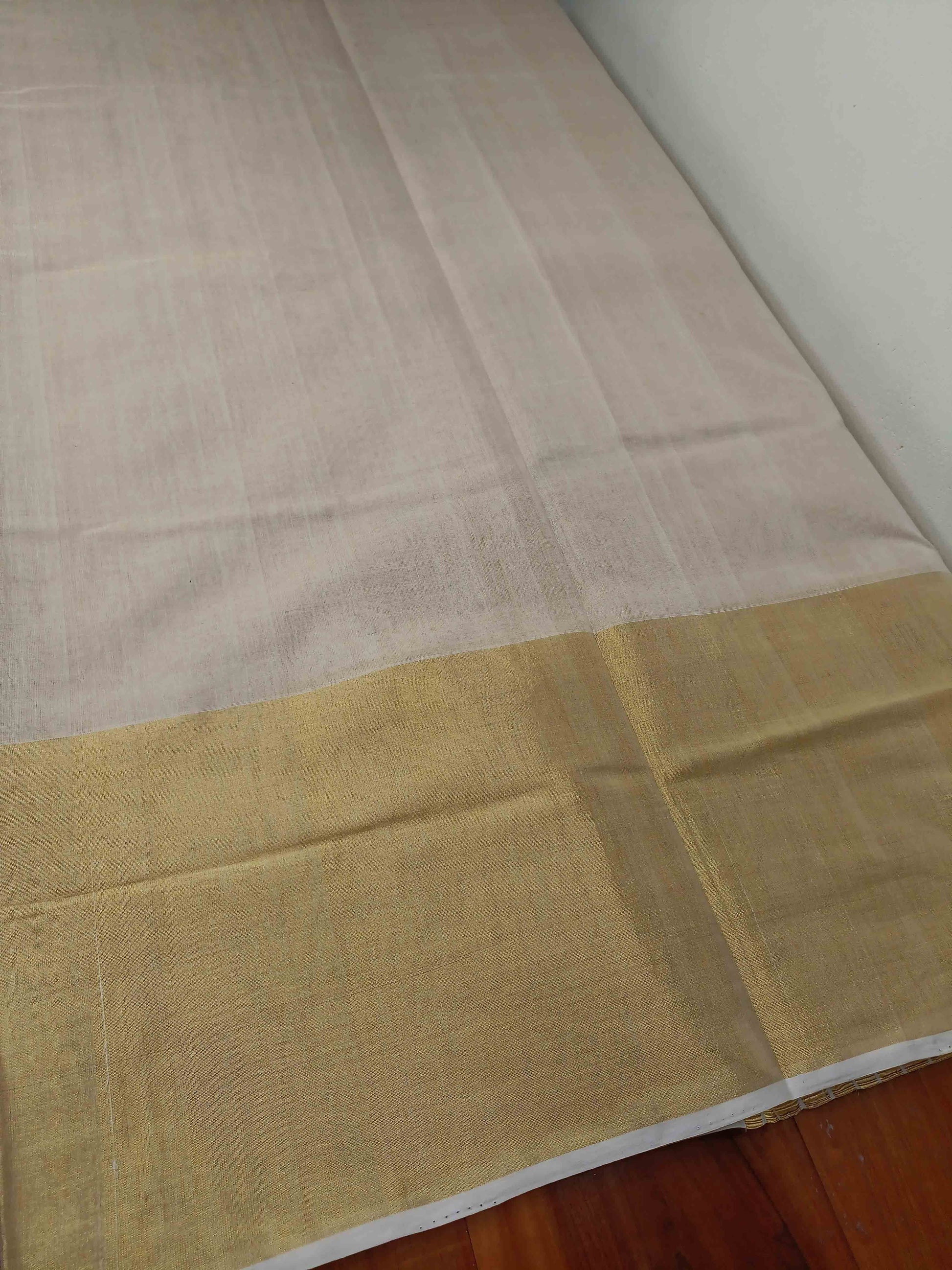 Kuthampully Handloom Kasavu Saree