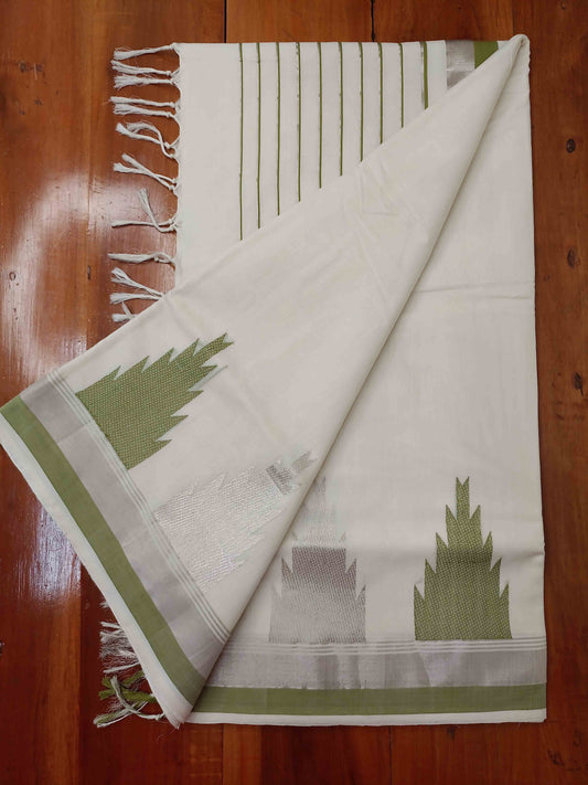 Kuthampully Handloom Kasavu Saree