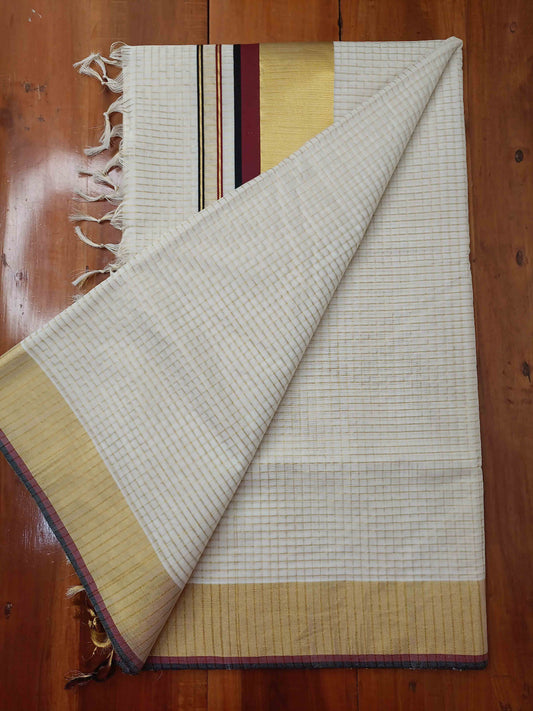 Kuthampully Handloom Kasavu Saree