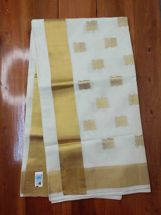 Kuthampully Handloom Kasavu Saree