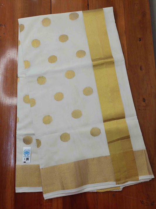 Kuthampully Handloom Kasavu Saree