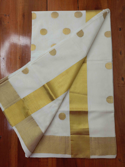 Kuthampully Handloom Kasavu Saree