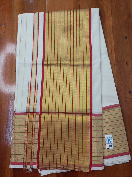 Kuthampully Handloom Kasavu Saree