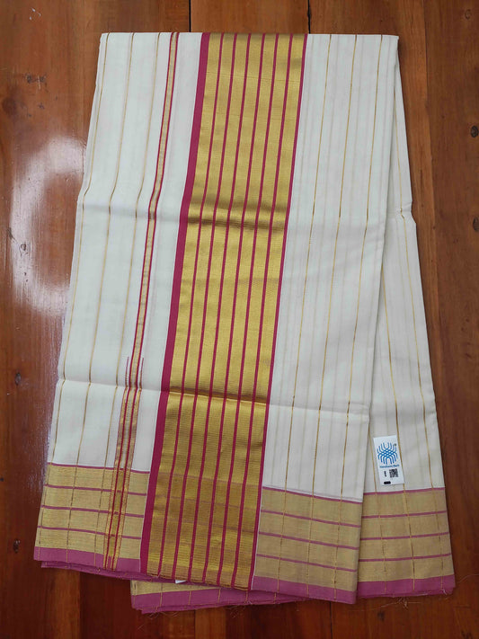 Kuthampully Handloom Kasavu Saree