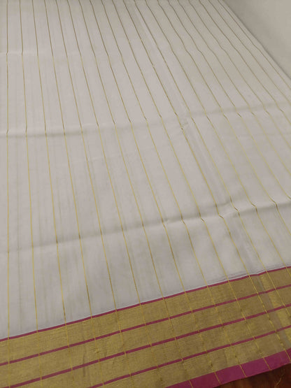 Kuthampully Handloom Kasavu Saree
