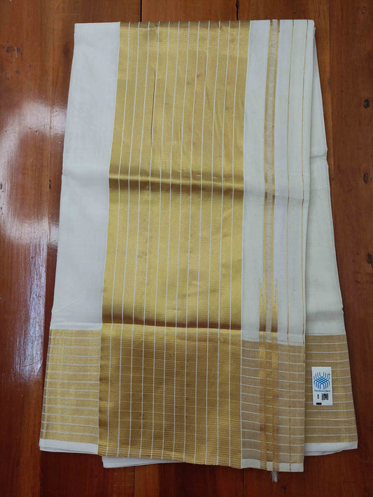 Kuthampully Handloom Kasavu Saree