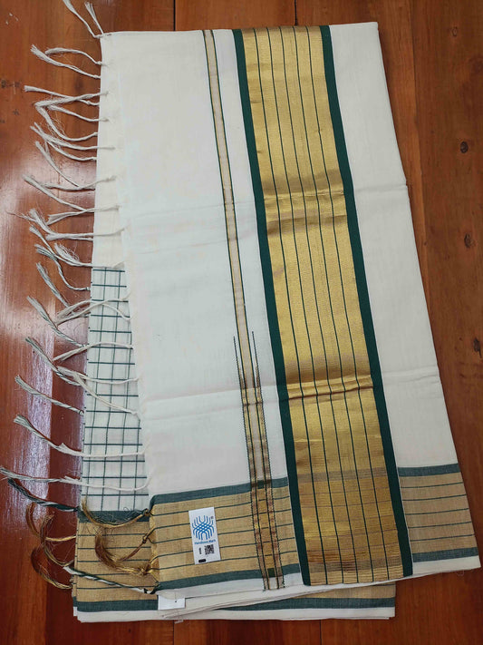 Kuthampully Handloom Kasavu Saree