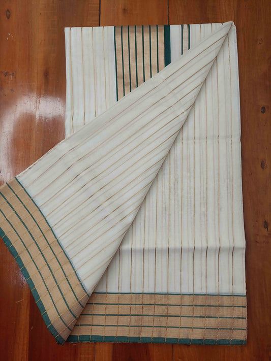 Kuthampully Handloom Kasavu Saree
