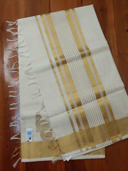 Kuthampully Handloom Kasavu Saree