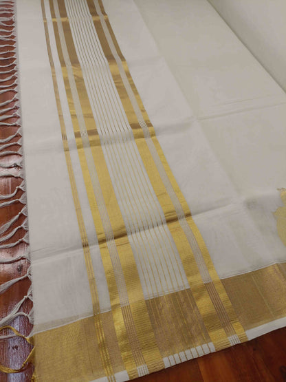 Kuthampully Handloom Kasavu Saree