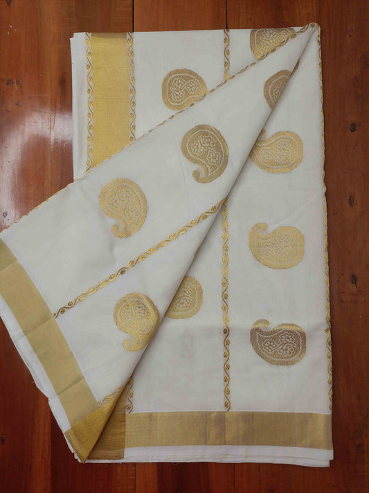 Kuthampully Handloom Kasavu Saree