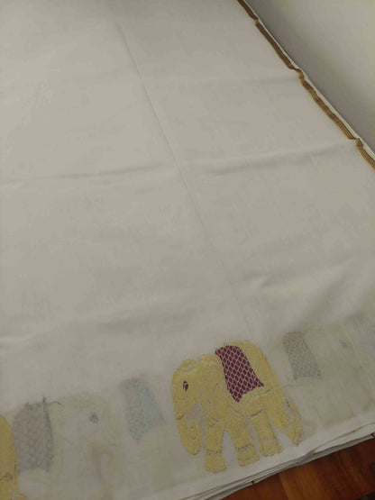Kuthampully Handloom Kasavu Saree