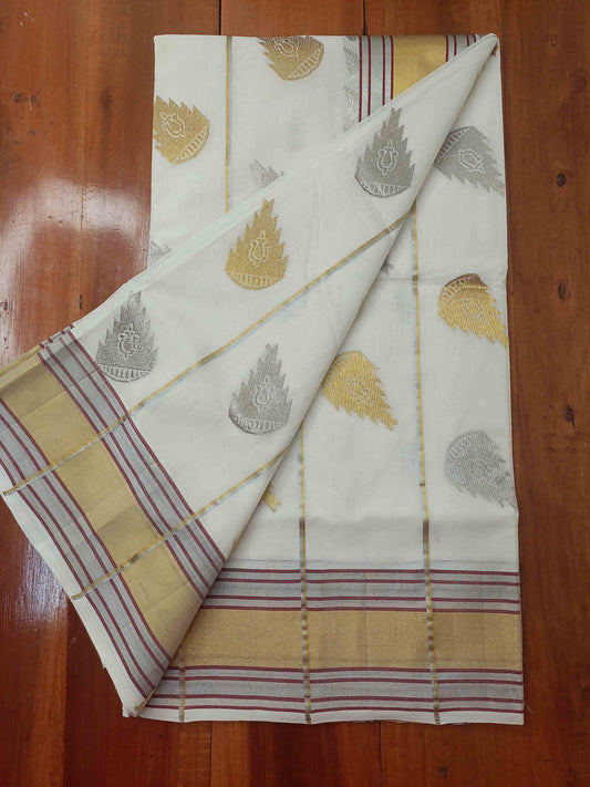 Kuthampully Handloom Kasavu Saree