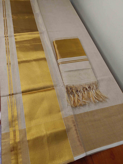 Kuthampully Handloom Kasavu Single Set Mundu