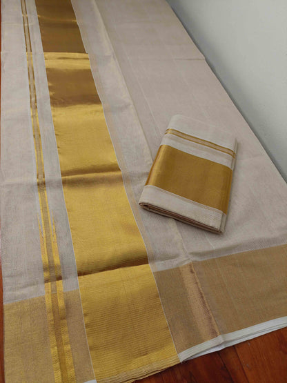 Kuthampully Handloom Kasavu Single Set Mundu