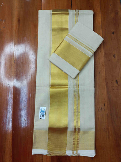 Kuthampully Handloom Kasavu Single Set Mundu