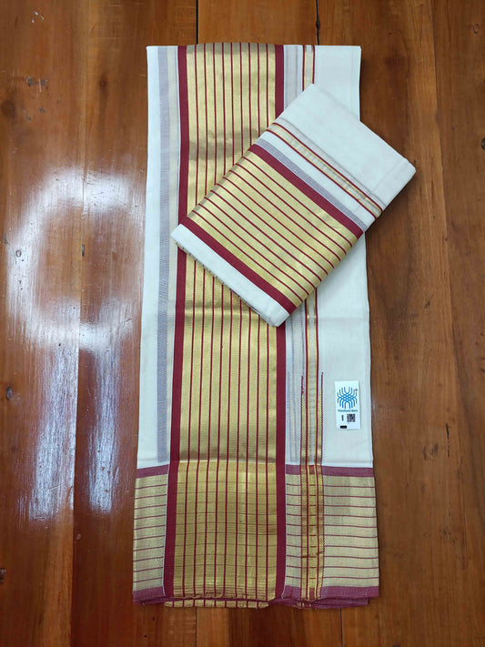 Kuthampully Handloom Kasavu Single Set Mundu