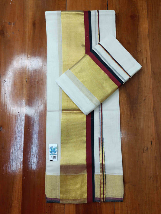 Kuthampully Handloom Kasavu Single Set Mundu