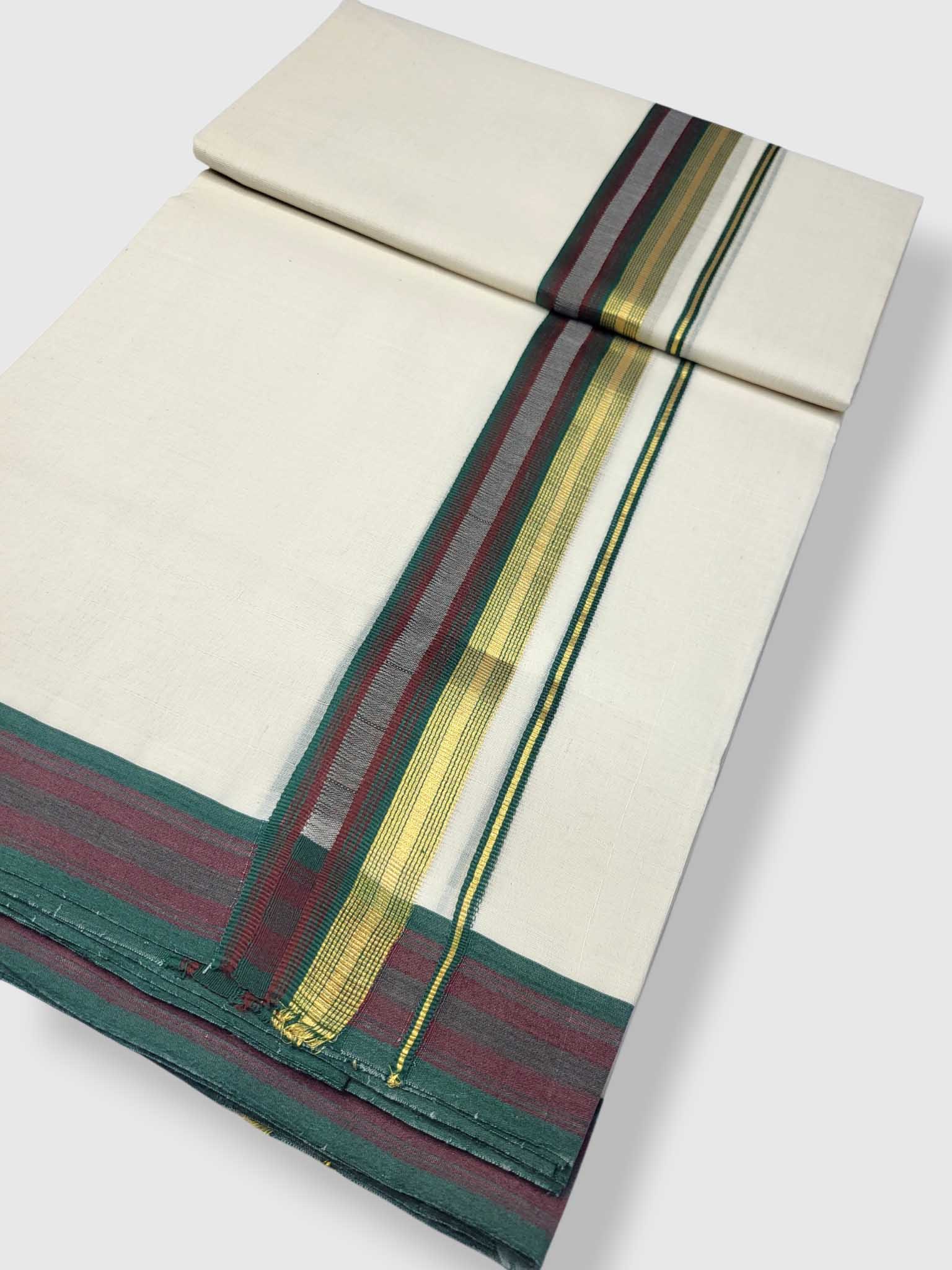 Kerala Premium Balaramapuram Handloom Dhoti/Mundu for Men
