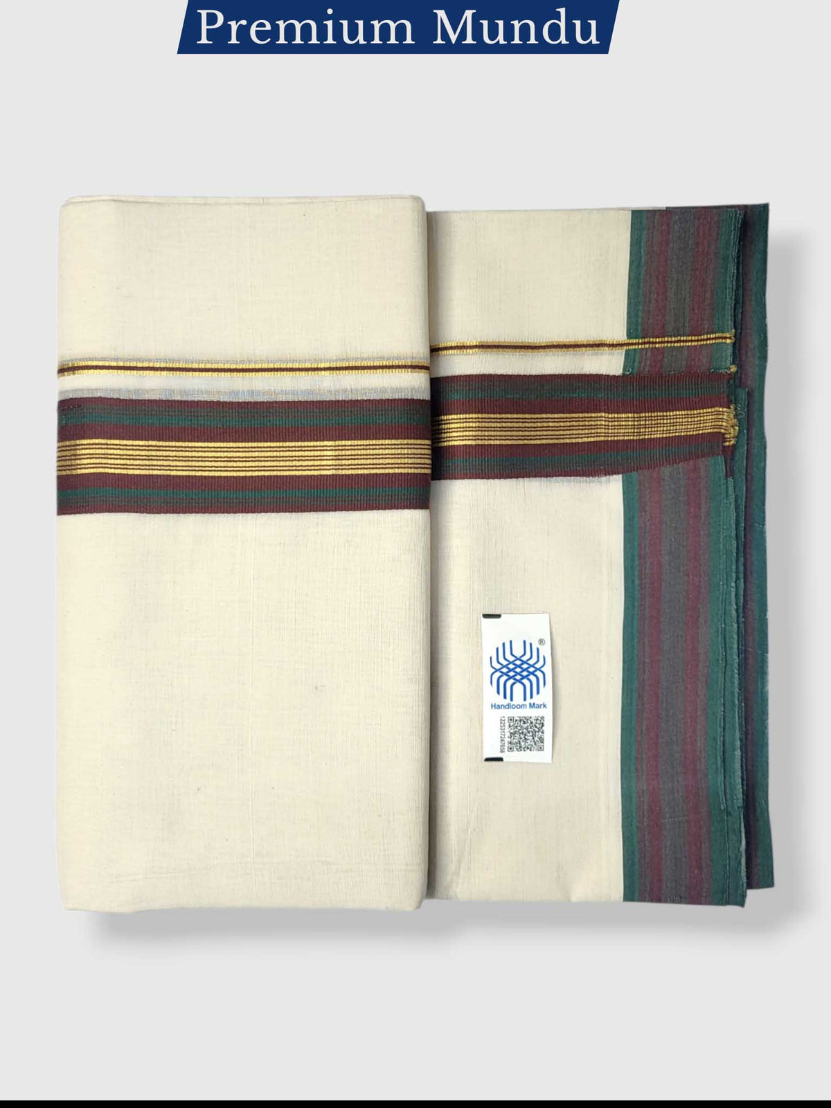 Kerala Premium Balaramapuram Handloom Dhoti/Mundu for Men