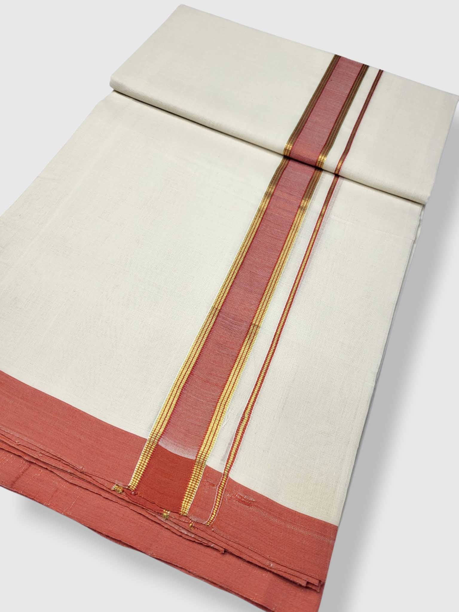 Kerala Premium Balaramapuram Handloom Dhoti/Mundu for Men