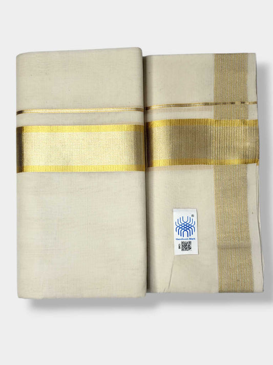 Balaramapuram Handloom Kasavu Mundu for Men